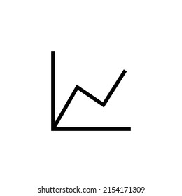 Graph Icon Vector Isolated on White Artboard 