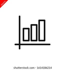 graph icon vector logo template in trendy flat style 