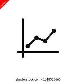 graph icon vector logo template in trendy flat style 