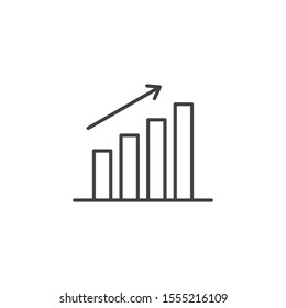 Graph icon vector on white background