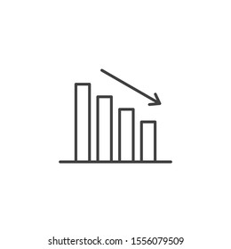 Graph icon vector on white background