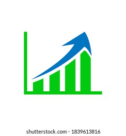 Graph icon vector on white background