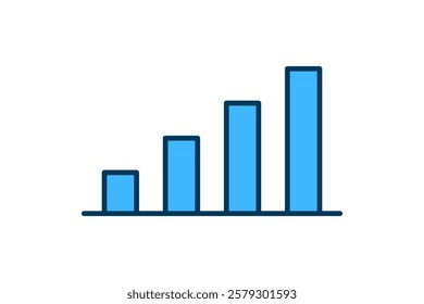 graph up icon vector. Icon related to graph and seo . suitable for web site, app, user interfaces, printable etc. flat line icon style. simple vector design editable