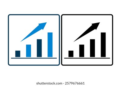 graph up icon vector. Icon related to graph and seo . suitable for web site, app, user interfaces, printable etc. solid icon style. simple vector design editable