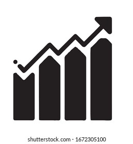  graph icon  vector graph sign  black