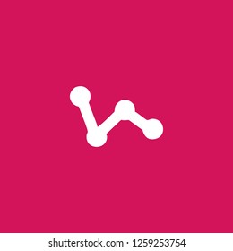 graph icon vector. graph sign on pink background. graph icon for web and app