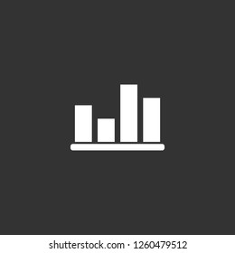 graph icon vector. graph sign on black background. graph icon for web and app