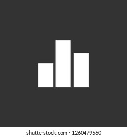 graph icon vector. graph sign on black background. graph icon for web and app