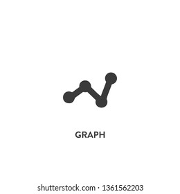 graph icon vector. graph sign on white background. graph icon for web and app