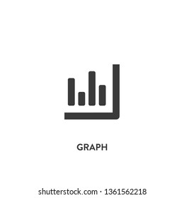 graph icon vector. graph sign on white background. graph icon for web and app
