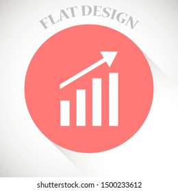 Graph Icon vector in trendy flat style isolated on gray background. Chart bar symbol for your web site design,