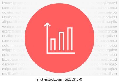 Graph Icon vector in trendy flat style isolated on gray background. Chart bar symbol for your web site design,Graph Icon vector logo UI Growing bar graph icon in flat style.