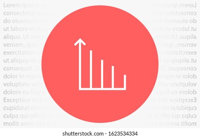 Graph Icon vector in trendy flat style isolated on gray background. Chart bar symbol for your web site design,Graph Icon vector logo UI Growing bar graph icon in flat style.