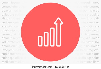 Graph Icon vector in trendy flat style isolated on gray background. Chart bar symbol for your web site design,Graph Icon vector logo, app, UI Growing bar graph icon in flat style. Graph Icon vector 