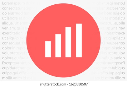 Graph Icon vector in trendy flat style isolated on gray background. Chart bar symbol for your web site design,Graph Icon vector logo, app, UI Growing bar graph icon in flat style. Graph Icon vector 