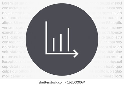 Graph Icon vector in trendy flat style isolated on gray background. Chart bar symbol for your web site design,Graph Icon vector logo UI Growing bar graph icon in flat style.