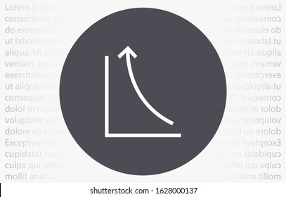 Graph Icon vector in trendy flat style isolated on gray background. Chart bar symbol for your web site design,Graph Icon vector logo UI Growing bar graph icon in flat style.