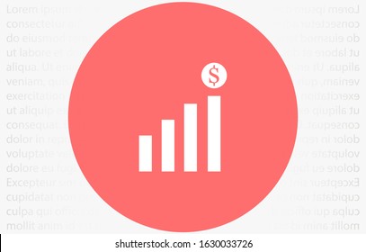 Graph Icon vector in trendy flat style isolated on gray background. Chart bar symbol for your web site design,Graph Icon vector logo, app, UI Growing bar graph icon in flat style. Graph Icon vector