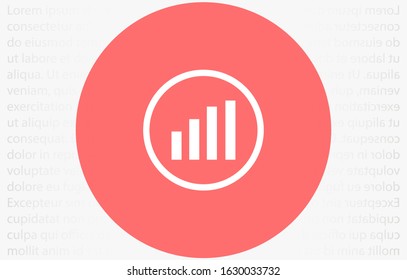 Graph Icon vector in trendy flat style isolated on gray background. Chart bar symbol for your web site design,Graph Icon vector logo, app, UI Growing bar graph icon in flat style. Graph Icon vector