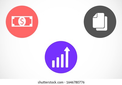 Graph Icon vector in trendy flat style isolated on gray background. Chart bar symbol for your web site design,Graph Icon vector logo, app, UI Growing bar graph icon in flat style. Graph Icon vector
