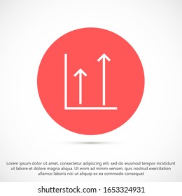 Graph Icon vector in trendy flat style isolated on gray background. Chart bar symbol for your web site design,Graph Icon vector logo UI Growing bar graph icon in flat style.