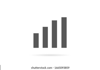 Graph Icon vector in trendy flat style isolated on gray background. Chart bar symbol for your web site design,Graph Icon vector logo, app, UI Growing bar graph icon in flat style. Graph Icon vector