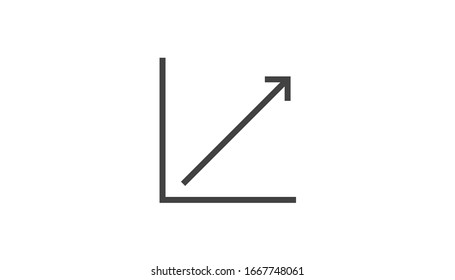 Graph Icon vector in trendy flat style isolated 