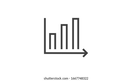 Graph Icon vector in trendy flat style isolated 