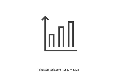 Graph Icon vector in trendy flat style isolated 