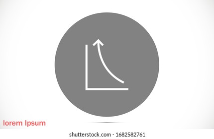 Graph Icon vector in trendy flat style isolated on gray background. Chart bar symbol for your web site design,Graph Icon vector logo UI Growing bar graph icon in flat style.