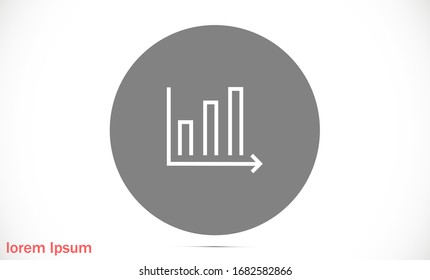 Graph Icon vector in trendy flat style isolated on gray background. Chart bar symbol for your web site design,Graph Icon vector logo UI Growing bar graph icon in flat style.