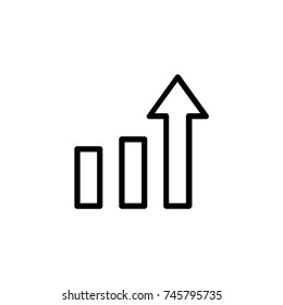 Graph icon, Graph icon vector, in trendy flat style isolated on white background. Graph icon image, Graph icon illustration