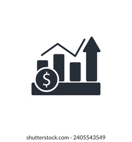 graph icon. vector.Editable stroke.linear style sign for use web design,logo.Symbol illustration.