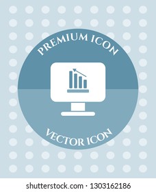 Graph Icon for Web. Application, Software & Graphic Design.