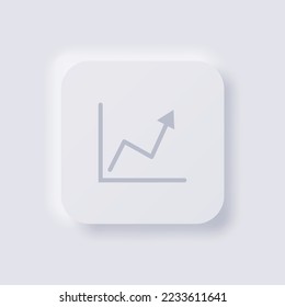 Graph icon, White Neumorphism soft UI Design for Web design, Application UI and more, Button, Vector.