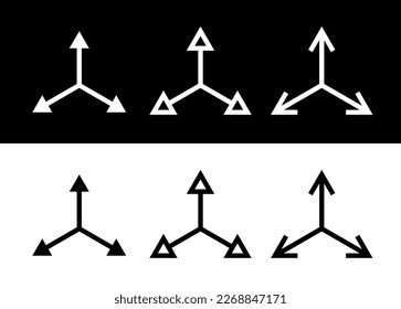 Graph icon. XYZ coordinate system with direction arrows. Symbol of mathematics, geometry, physics and other sciences.