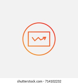 Graph icon.gradient illustration isolated vector sign symbol
