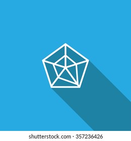 graph icon,long shadow