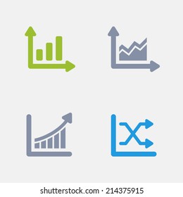 Graph Icons. Granite Series. Simple glyph stile icons in 4 versions. The icons are designed at 32x32 pixels.