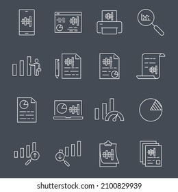 graph icons set . graph pack symbol vector elements for infographic web