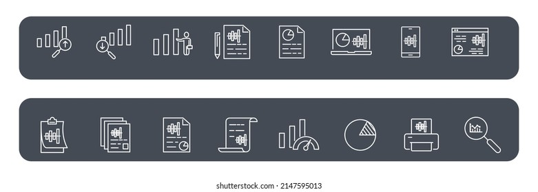 graph icons set . graph pack symbol vector elements for infographic web