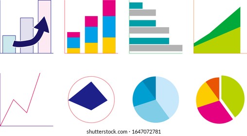 Conjunto de ilustraciones de gráfico