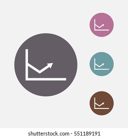 graph increase icon vector, can be used for web and mobile design
