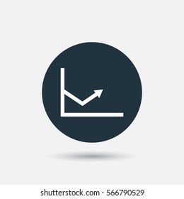 graph increase icon vector, can be used for web and mobile design.