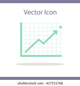 graph increase profit stock white background