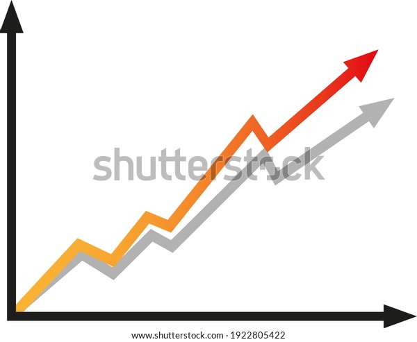 Graph Increase Report Diagram Rise Gain Stock Vector (Royalty Free ...