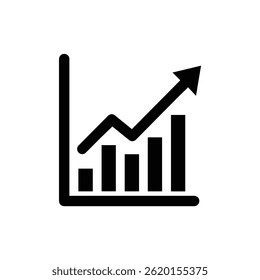 Gráfico con línea creciente que representa el aumento de las ventas y el rendimiento