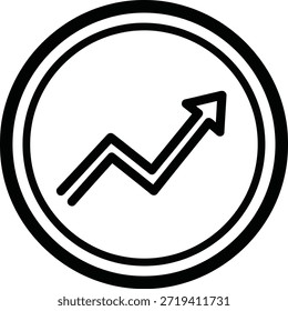 Gráfico que indica el crecimiento aislado en el fondo transparente, Vector