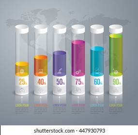 Graph infographic design vector and marketing icons can be used for workflow layout, diagram, annual report, web design. Business concept with 6 options, steps or processes.