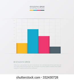 graph and infographic design   yellow, blue, pink color